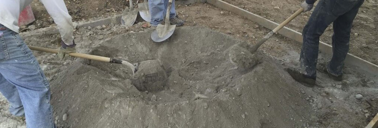 How to Mix Concrete by Hand at Construction Site