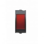 Indicator with LED & Red Diffuser - Metallic/Grey