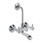 Wall mixer with bend pipe for overhead shower