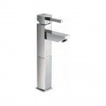 Single lever basin mixer with 355mm(14inch) long extended body and 450mm braided connection pipe (without pop-up)