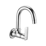 Sink cock (Wall mounted) with 150mm(6inch) long swivel spout and wall flange
