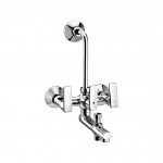 Wall mixer (3in1) with arrangement for both telephonic shower and overhead shower with bend pipe