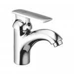 Single Lever Basin mixer with 450mm braided connection pipe and provision for pop up