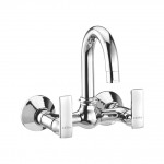 Sink mixer (wall mounted) with 150mm(6inch) long swivel spout, connecting legs and wall flanges