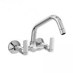 Sink Mixer (Wall Mounted) with 200mm(8inch) long swivel spout connecting legs and wall flanges