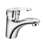 Single lever basin mixer with 450mm braided connection pipe
