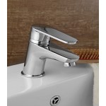 Single lever basin mixer with 450mm long braided hoses