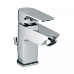 Single Lever Basin Mixer with Popup Waste with 450mm long braided hoses