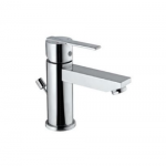 Single Lever Extended Basin Mixer (Height 95mm) with Popup Waste System with 450mm Long Braided Hoses