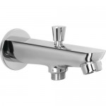 Bath Tub Spout with Button Attachment for Telephonic Shower