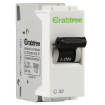 Crabtree's ATHENA 32 A DP Mini MCB C Series 3 kA (Chalk White)