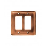 Modular Cover plate with decorative ring - Texture/Wood - Mx2 - 102 - 2M