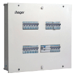 IP30 Single Door DBs (Incomer plus Outgoing Modules) - 12 Way, 8 plus 36 Modules
