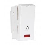 White MR - 10AX. Bell Push Switch with Indicator - 1M