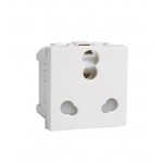 25A. Universal Socket - White MR - with Shutter - 2M