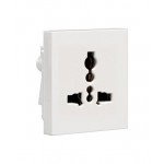 6-13A. International Socket - White MR - All Types of International Plug top Incl. 13A. Flat Pin - 2M