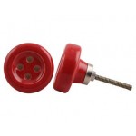 Fancy Handle (Knob) With Red & Blue Plastic Button (For Fancy Valve) - 20mm