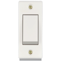 6A, 1 way switch, Urea Back Piece
