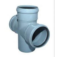 Ajay Pipes - SWR Fittings - Cross Tee - 2 1/2 inch (75 mm) Dia