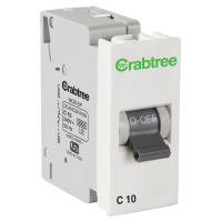 Crabtree's ATHENA 10 A SP Mini MCB C Series 3 kA (Chalk White)