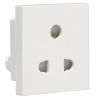 Crabtree's ATHENA 6 A 3 Pin Shuttered Socket with ISI Marking (Anti-Viral) (White)