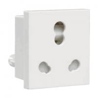 Crabtree's ATHENA  6 A /16 A 3 Pin Shuttered Socket with ISI Marking (Anti-Viral) (White)