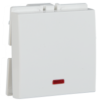 Crabtree's SIGNIA 10 AX Mega Switch with indicator (2 M) (Anti-Viral) (White)
