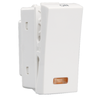 Crabtree's SIGNIA 16 AX One way switch with indicator (Anti-Viral) (White)