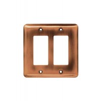 Modular Cover plate with decorative ring - Texture/Wood - Mx2 - 104 - 4M