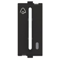 F-31 6AX. Bell Push with Indicator- Velvet Black/Silver Graphite