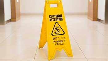 Marble floors are slippery especially after being polished